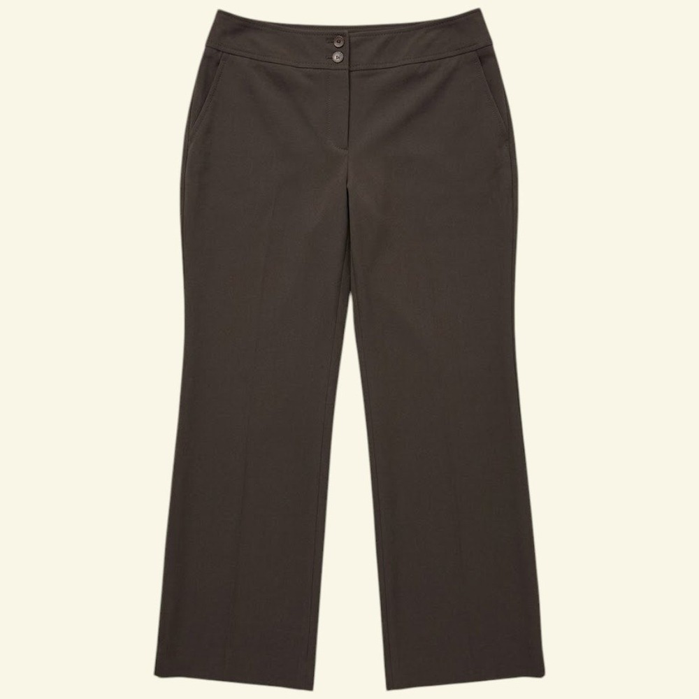 Talbots Brown Stretch Trousers Dress Pants Professional Office Preppy Size 10p